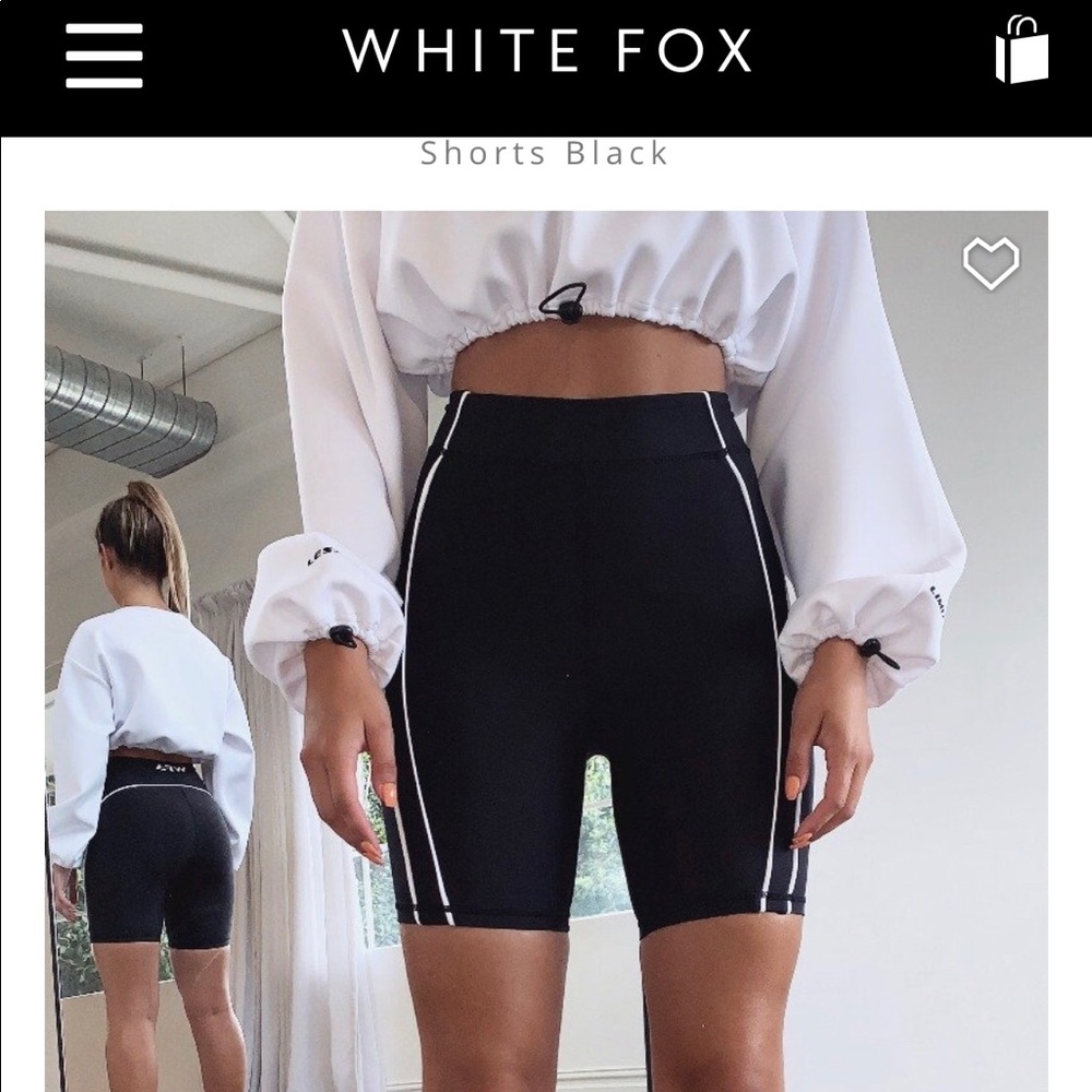 White fox bike shorts
